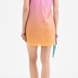 Pink Sequin Sleeveless Mini Dress